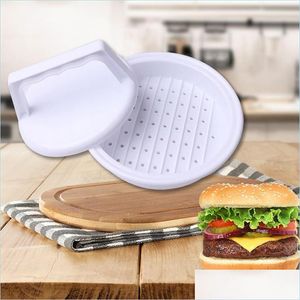 Meat Poultry Tools Creative Hamburger Mold Maker Mti-Function Sandwich Press Meat Kitchen Barbecue Tool Diy Home Cooking Tools White Dhzjc