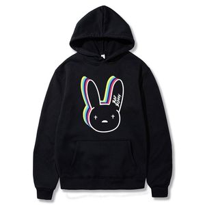 Herrtröjor tröjor dålig bunny rolig koreansk kläder avslappnad pullover harajuku män kvinnor hooded hoody hip hop hoodie male 220914