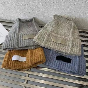 Южнокорейский дизайнерский дизайнер простая палка ткань шерстяная шляпа детей осень и зимняя личность ретро стрит теплые вязаные шляпы любители шляпы