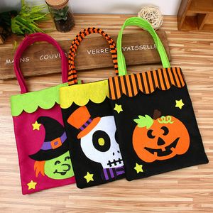 Halloween Candy Bag Bolsa de abóbora Bruxa Fantasma Black Cat Tote Bags