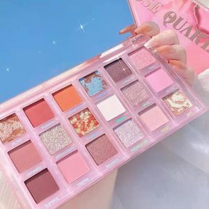 Eye Shadow 18 Color Rose Eyeshadow Palette Pearly Matte Mashed Pink Long Lotion C0W7