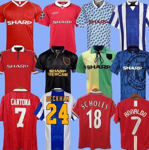 1999 Mans United Retro utds Manchesters Soccer Jersey RONALDO BECKHAM CANTONA KEANE SCHOLES GIGGS football shirt