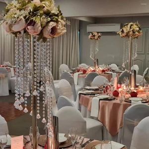 Party Decoration Crystal Wedding Centerpiece Backdrops Props Candle Holder Table Flower Banquet Metal Rack Vase