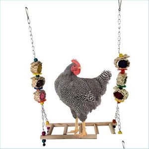 Other Pet Supplies Large And Medium Sized Parrot Swing Hanging Bridge Ladder Chicken Bird Chew Bite Toy Toys Pet Supplies Drop Delive Dhey9