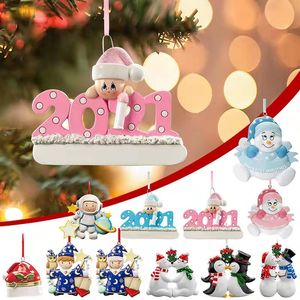 Decorazioni natalizie Decorazione dell'albero Ciondolo Ornamenti fai-da-te Regalo appeso Prodotto Personalizzato Decorazioni per la famiglia Navidad FY5579