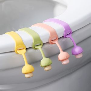 Silicone Portable Toilet Seat Holder Lifter Sanitary Closestool Seat Cover Lid Handle Lifting Device Bathroom SuppliesToilet Accessories