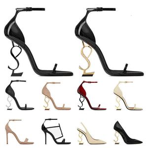 Sandalen, Kleid, Schuhe, High Heels, Sandalen, Büro, Pumps, Damen, Luxus-Lackleder, goldfarben, schwarz, nackt, Damenmode, offene Zehen, Stiletto-Absatz, Party