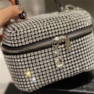 Handbags Messenger King Suitcase Full of Diamonds Portable Single Shoulder Small Square Bag Size