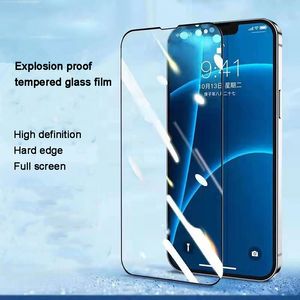 Iphone Screen Protector Tempered Glass Film With Paper Box for iphone 14 13 12 11 Pro Max Xs Xr 7 8 Plus Toughened Peeping prevention