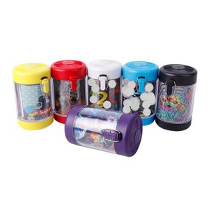 Rökningstillbehör Rökbutik LED -förvaringsburkar Tobaksbehållare Bottflaskan Uppladdningsbar Medicinska Box förstorar Stash Containers Mag Jar