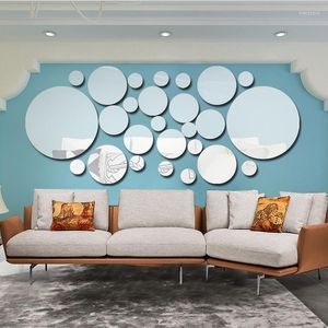 Duvar Çıkartmaları Örnek Satış Üç Boyutlu Kristal Ayna Akrilik Dekoratif Sticker Yaratıcı Len Oturma Odası Arka Plan