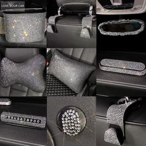 Capas de volante Capas de Luxury Diamond Crystal Car Universal Bling Rhinestone for Girls Acessórios