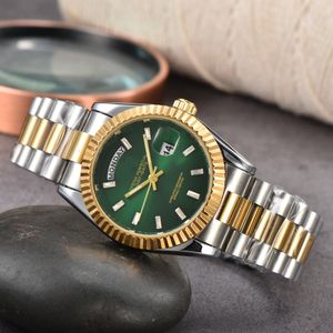 2022 Women's Watch Luxury Quartz High rostfritt stål Rem Sapphire Mirror Business Office Kvalitetsklocka Dubbelkalenderklockor