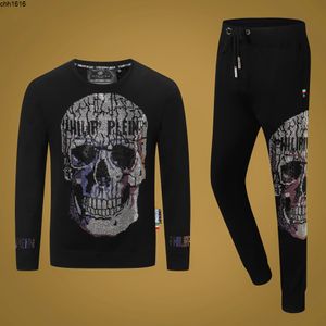Autumn and Winter New Fashion Philippe Plam Men Sports and Leisure Sweater Set Hot Drill Skull Tide Brand PP Suit Men