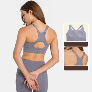 Yoga Outfit Damen Fitness Sport BH Gym Top Verstellbare Träger Schnallen Sexy Dessous Plus Size Soft Wear