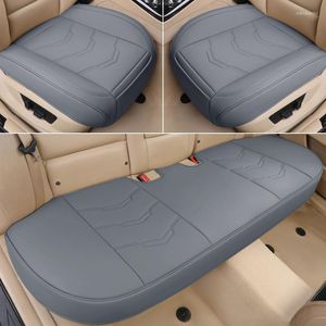 Siedzisko samochodowe Covery 1PC Gray Universal Four Season Cover PU skórzane poduszki Procator Pad Mat Auto Accessories