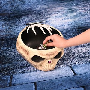 Party decoração Halloween Candy Candy Bowl com Jump Skull Hand Scary Eyes Party Party Creepy Decoração Assombrada Skull Bowl KTV Bar Horror Prop 220915