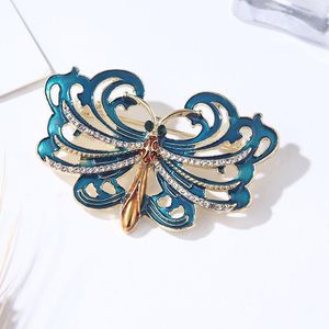 Brooches Large Crystal Rhinestones Butterfly For Women Spring Insect Brooch Pin Coat Fashion Costume Jewelry Dropping