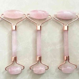 Natural Rose Quartz Jade Roller Gua Sha Set Facial Body Massager Rollers Stone Massage Sets Face Lifting Beauty Massage Tool VTMTB1764