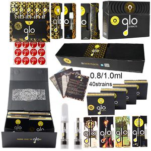 GLO Extracts Master Edition Vape Cartridges Packaging Atomizers Holographic 0.8ml 1.0ml Carts Ceramic Coil Empty Vapes Pens Cartridge Thick Oil Vaporizer