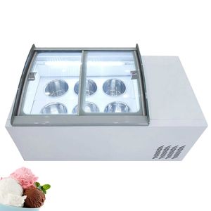 Настольный морозильный мороженое мороженое шкаф Коммерческая витрина льда