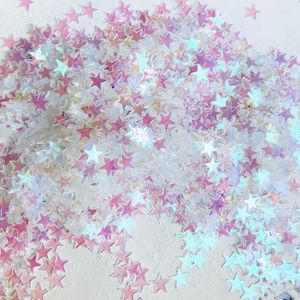 Party Decoration g transparent iriserande stjärna Glitter Confetti mm rosa vita bordspridning bröllopsdekor DIY Supplie
