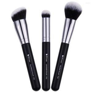 Makeup Brushes Ducare Black Travel PC Foundation Contour Brush Concealer Brush Blusher Liquid Blending Set
