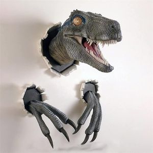 Party Dekoration Imitation Dinosaurier Dragon Legends Prop 3D Wand montiert Rauch Wandkunst Skulptur Form Statue Home Decor Halloween Dekoration 220915