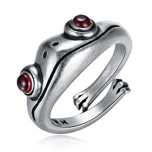 Vintage-Frosch-verstellbare Fingerringe für Damen, Herren, Teenager, Retro-Mode, Frösche, Kröte, cooler Ring, Designer-ästhetischer Schmuck