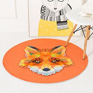 Carpets 3D Animal Printed Round Living Room/bedroom Decorate Carpet For Room Computer Chair Non-slip Wear Resistant Floor Mat
