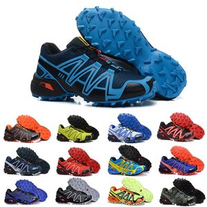 Speed Cross 3 CS Outdoor löparskor Herr Dam SpeedCross III Svart Grön Sneakers Sports Sneakers Scarpe Zapatos Chaussures Jogging Vandring 36-46