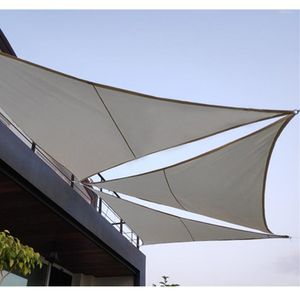 Shade Courtyard Garden Rain And Sunshade Sail With Three Ropes Rectangle Triangle Awning UV Protection Swimming Pool Canopy