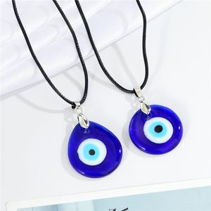 30 -миллиметровая круглая вода капли окрашенные глазурь Голубые злые глаза колье для модного турецкого ожерелья