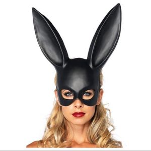 Femme fille sexy lapin oreilles masque mignon lapin long oreilles bondage masques halloween mascarade cosplay costume accessoires
