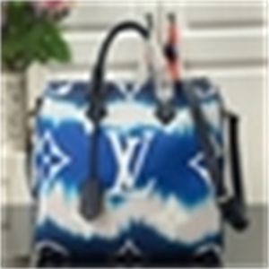 أكياس Messenger M45146 Blue Speedy Bandouliere 30 نساء للتسوق حقائب يد الكتف