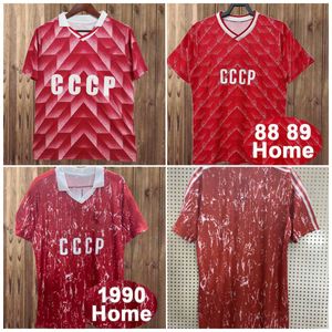 1987 1988 Sovyetler Birliği Retro Belanov Futbol Jersey 1990 Blokhin Home Klasik Vintage Futbol Gömlek Kısa Kollu