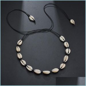 Perlenketten Muschel Muschel Halskette Frauen Schmuck Sommer Strand Muschel Halsband Böhmisches Seil Kauri Perlen Halsketten Handgemacht Colla Dhzlq