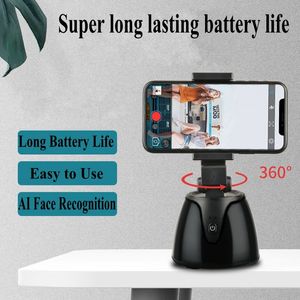 Supports 360 degrees automatic telephone Holders with face tracking telephone clips silicone plates for indoor and outdoor selfie