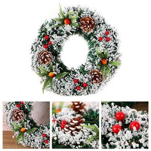 Decorações de Natal Realistic Delicate Tree Artificial Wreath Porta PVC Decoração de festa à prova d'água 220914