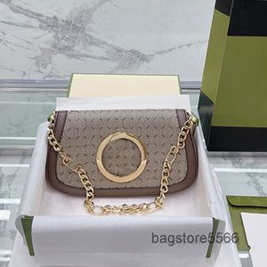 クロスボディデザイナーチェーンブロンディアンダーアームバッグシングルショルダー腋窩バッグ女性 Hbag 財布キャンバス牛革 Claic 文字インターロック