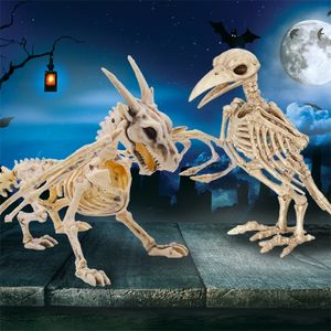 Partydekoration Halloween Dekoration Tierskelett Knochen Gruseliger Drache Schlange Hund Krähe Katzenknochen Ornamente Party Zuhause Halloween Horror Prop Dekor 220915