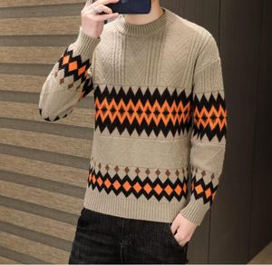 Men's Casual Sweater Luxury GGity Letter Round Collar Pullovers Wool Sweaters Mens Woolen Clothing 2Slim Sweater Tops