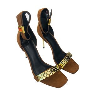 Scarpe designer di qualità originale Lady Sandals Donne Domande Domande Genuina Pompe in pelle Generia per feste di nozze Career