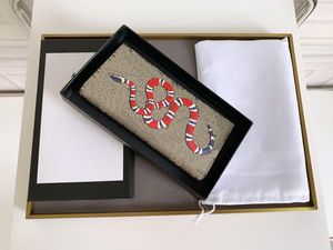 AAA Designer Torba Portfera Mężczyźni Krótkie torby Ophidia Clutch Skórzowe czarne węża Portfele pszczół Kobiety Luksusowe uchwyty na karty torebki