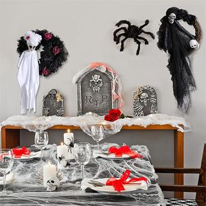 Decora￧￣o de festa Halloween Skull Ghost Hanging Scary Ghost Doll Witch Props Halloween Party Pingente Pingente Door Decora￧￵es 220915