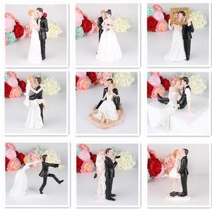 Party Supplies Romantic Groom & Bride Marry Resin Figurine Wedding Cake Topper Decoration Valentine's Engagement