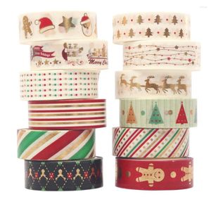 Gift Wrap 12Rolls Festival Decoration Washi Tape Maskingtape DIY Scrapbooking Sticker Label Handmade Christmas Adhesive