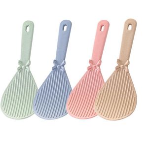 Other Dinnerware Creative Cute Bowknot Wheat St Dinner Rice Spoon Household Kitchen Mticolor Non-Stick Table Accessories Drop Deliver Dht7F