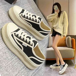 Canal família c vestido sapatos pequenos fragrância fundo grosso lona das mulheres nova rede biscoito vermelho casual versátil esportes sapatos brancos