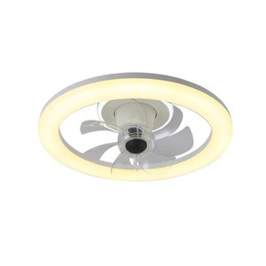 20 inch Low Profile Ceiling Fans Light with Remote Control 360 Degree Rotating Bedroom Fan Lamps for Bedroom Living Room